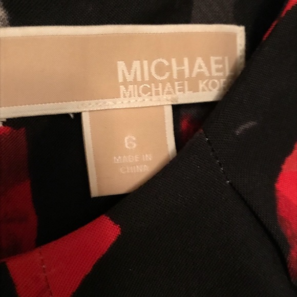 EUC MICHAEL KORS PRINT DRESS w/ACCENT GATHERS SZ 6 - Picture 6 of 6